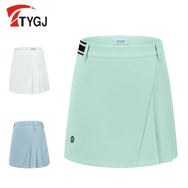 Golf Women's Half Skirt Summer and Autumn Sports Vitality Short Skirt 100 Pleats Anti Glare Elastic Fast Rod Pants