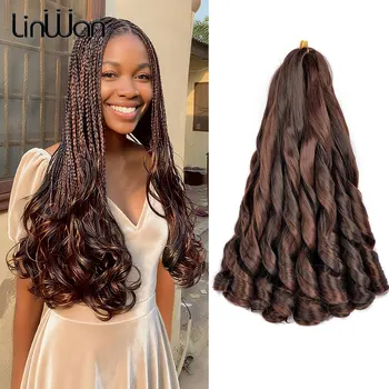 16Inch French Curls Braiding Hair Synthetic Spiral Curls Braids Hair Extensions Pre Stretched Loose Wave Braiding Hair For Women 1