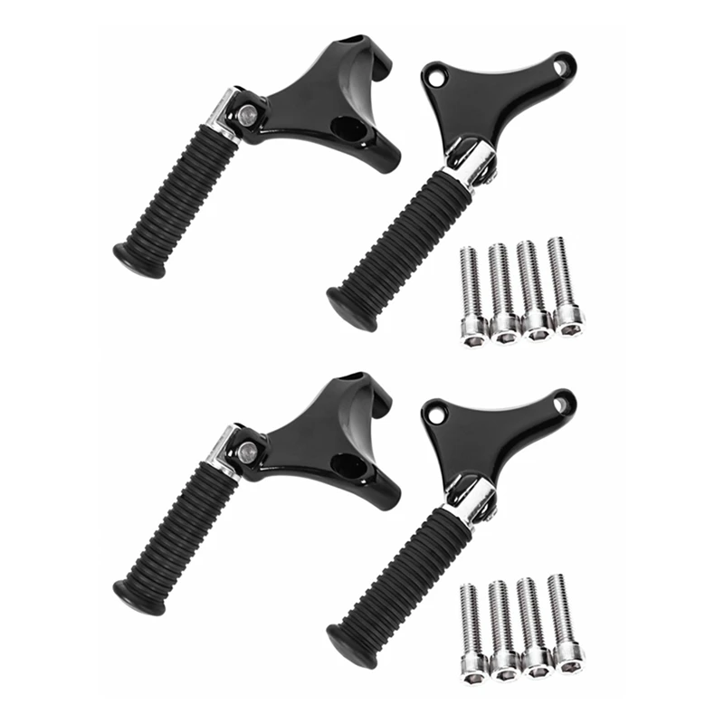 

4X Motorcycle Black Passenger Rear Foot Pegs Footpegs Mount For 1200 Xl 883 Sportster 2004-2013