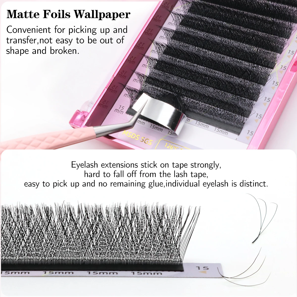 Lashonly 3D 4D 5D 6D W Automatic Flowering Premade Fans Lash Extension Clusters Volume Lashes  Full Dense Natural Soft Grafting 6