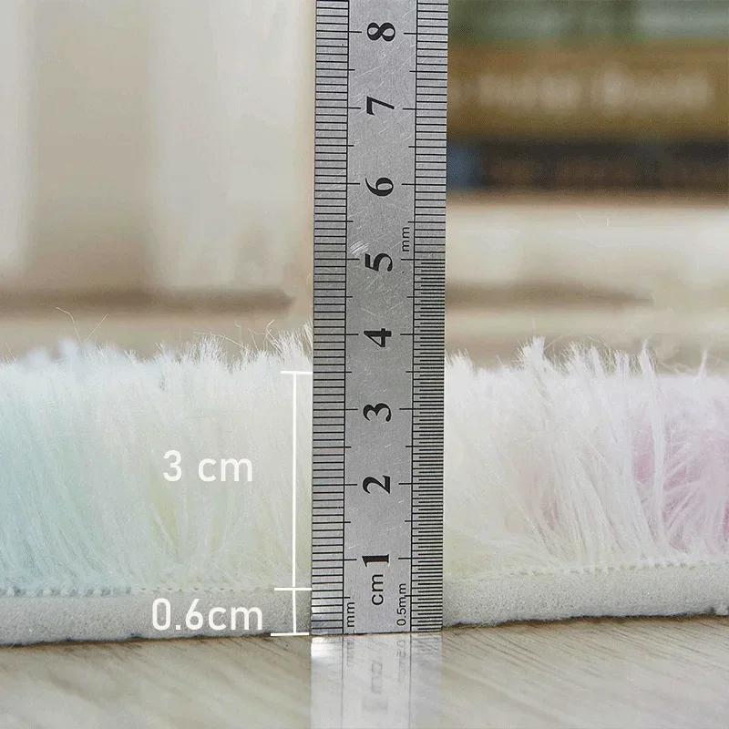Fluffy Rainbow Rugs for Girls Bedroom Soft Shag Carpets for Teen Girls Kids Baby Room Nursery Playroom Cute Room Decor Area Rug 6