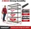 5 Tier Laminated Heavy Duty Garage Storage Adjustable Wide Size Metal Shelving Unit Utility Rack Shelves Organization Shelf Shed 2