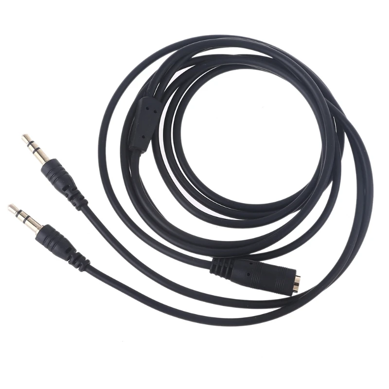 

FFemale to 2 Male Splitter 3.5mm Stereo Headphones Adapter Cable