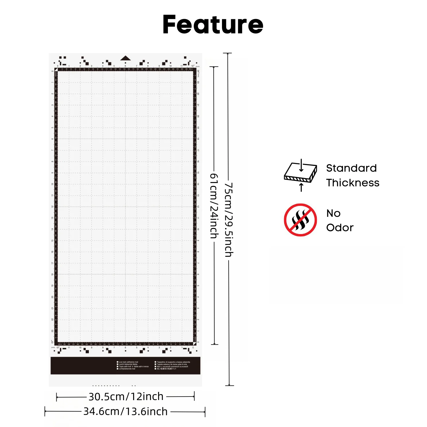 Cutting Mat For Brother scanncut adx series machines, 12x24in Adhesive Mat for Cardstock, Vinyl,Foam and More