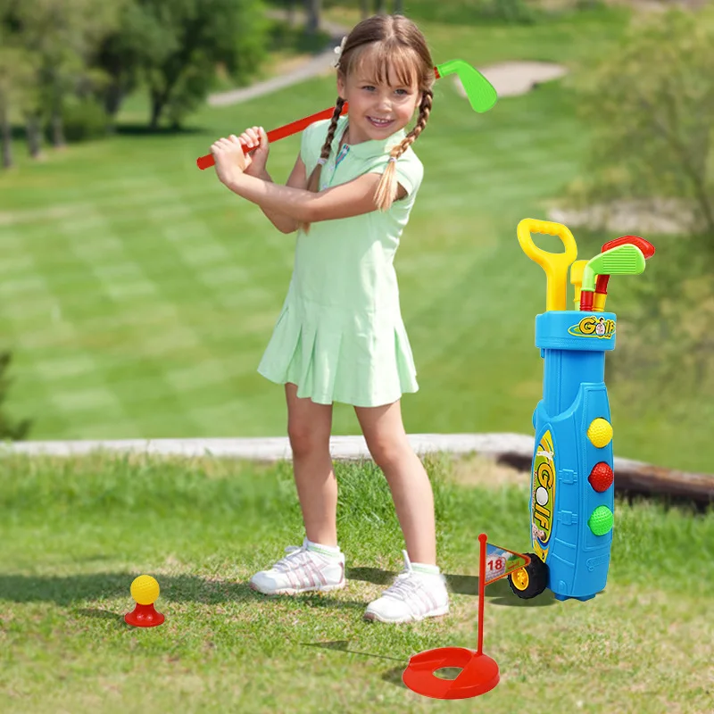 Kid's Indoor Outdoor Sports Toys Golf Club Sets Parent-child Interaction Develop Children's Athletic Ability Outdoor Games Toys