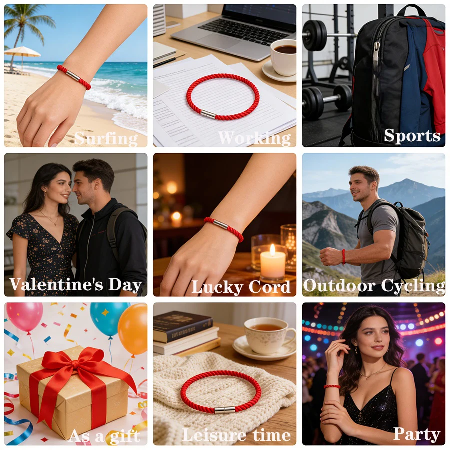 Lucky Cord Bracelet Men Women Thin String Friendship Gift