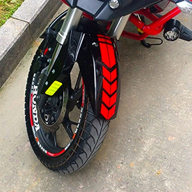 Universal motocicleta seta listra adesivos fender colar impermeável oilproof reflexivo adesivo moto fita decalque acessórios 3