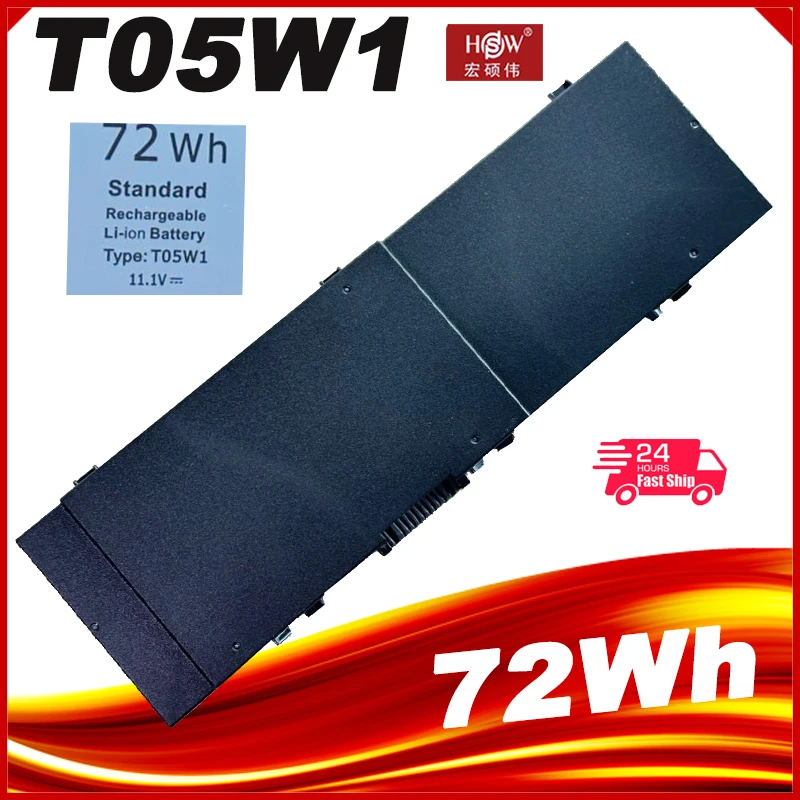 Bateria do Portátil para Dell Precision 15 7000 7510 7520 17 7000 7720 7510 7710 M7710 M7510 Novo T05w1 11.1v 72wh