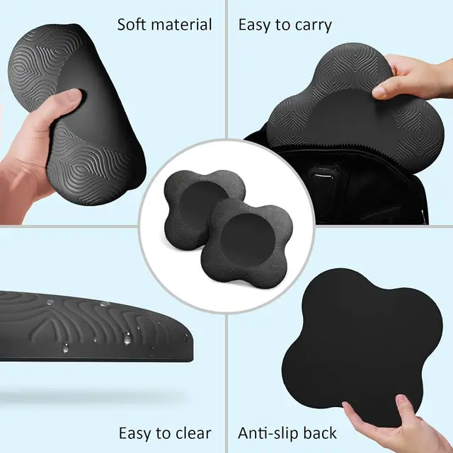 1/2Pcs Yoga Knee Pad Cushion Soft TPE Foam Support Protective Pad for Elbow Leg Arm Balance Exercise Fitness Workout Yoga Mat 4