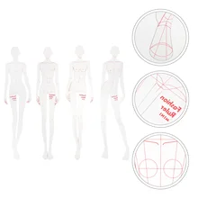 

1 Set Female Drawing Template Ruler Sewing Humanoid Design French Curve Rulers