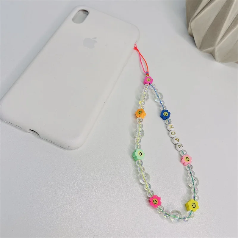 Breloque Pour Téléphone Portable Perle Blanche, Jole Chaîne De