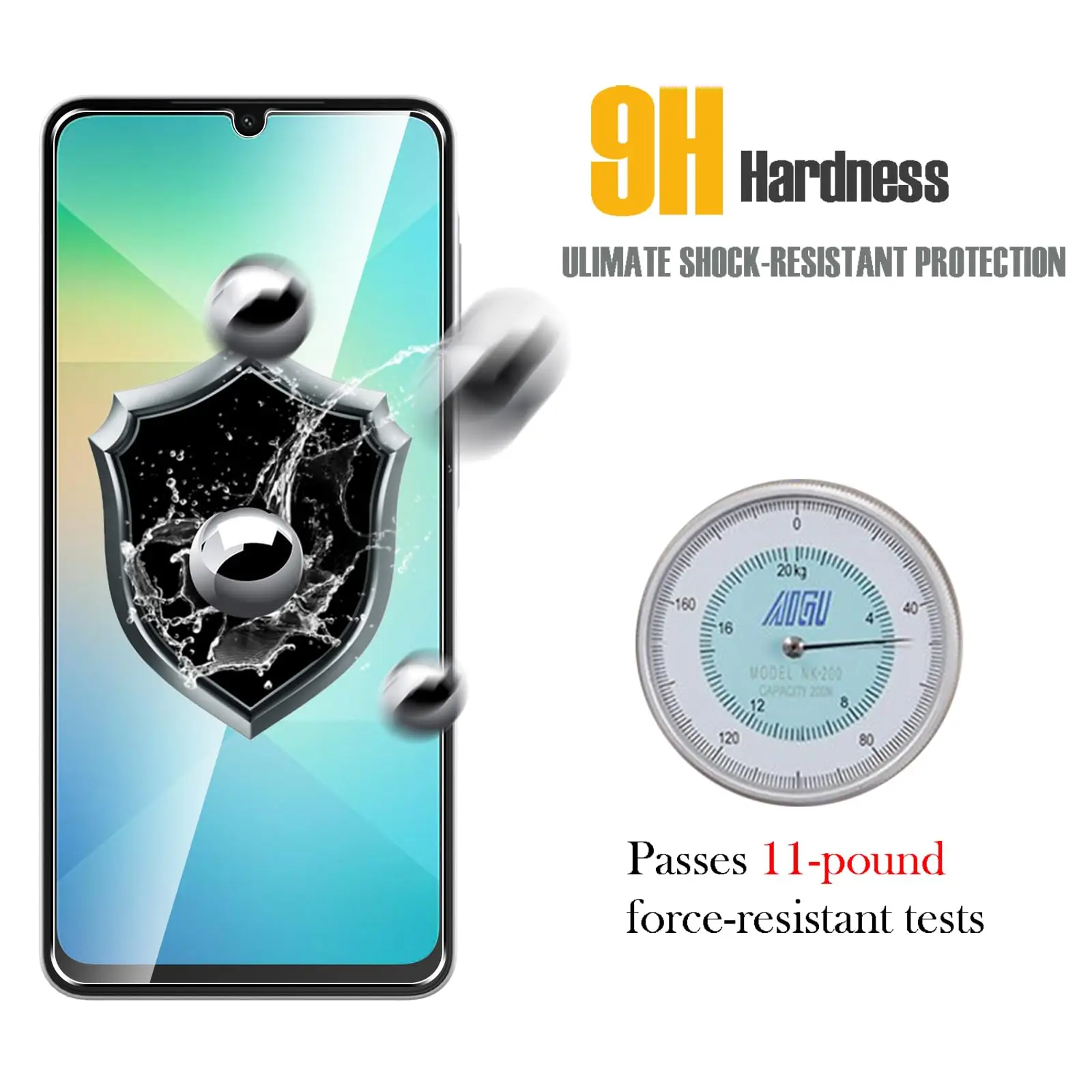 Premium Tempered Glass Screen Protector - HD Clear, 9H Hardness, Anti-Scratch, Case Friendly