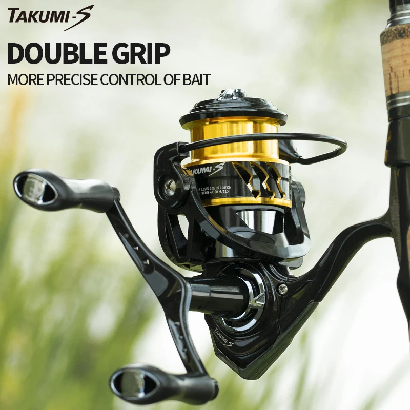 Takumi 2022 New Design Fishing Reel With Double Handle Grip Spinning