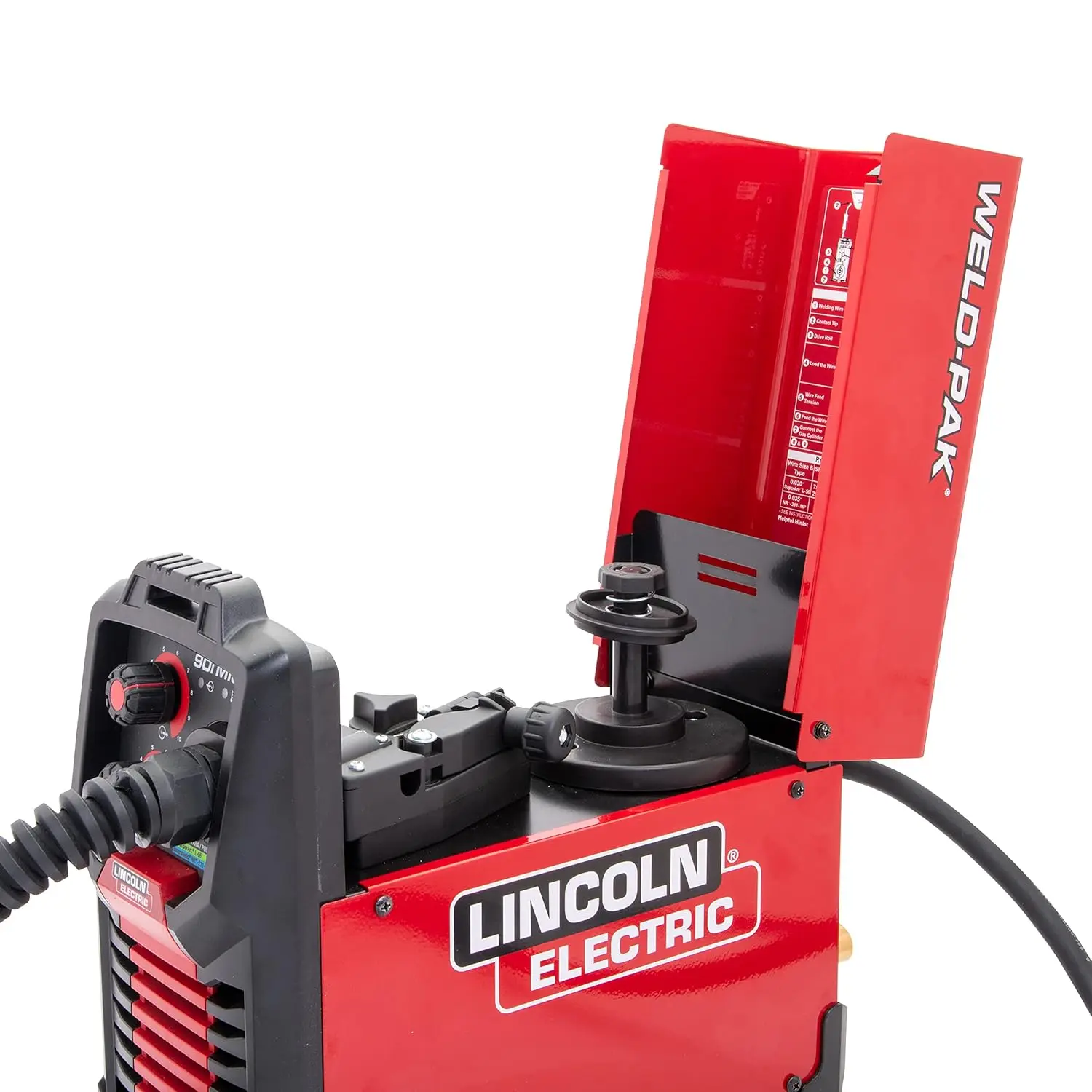 Lincoln Electric 90i MIG and Flux Core Wire Feed Weld-PAK Welder, 120V Welding Machine, Portable w/Shoulder Strap 5