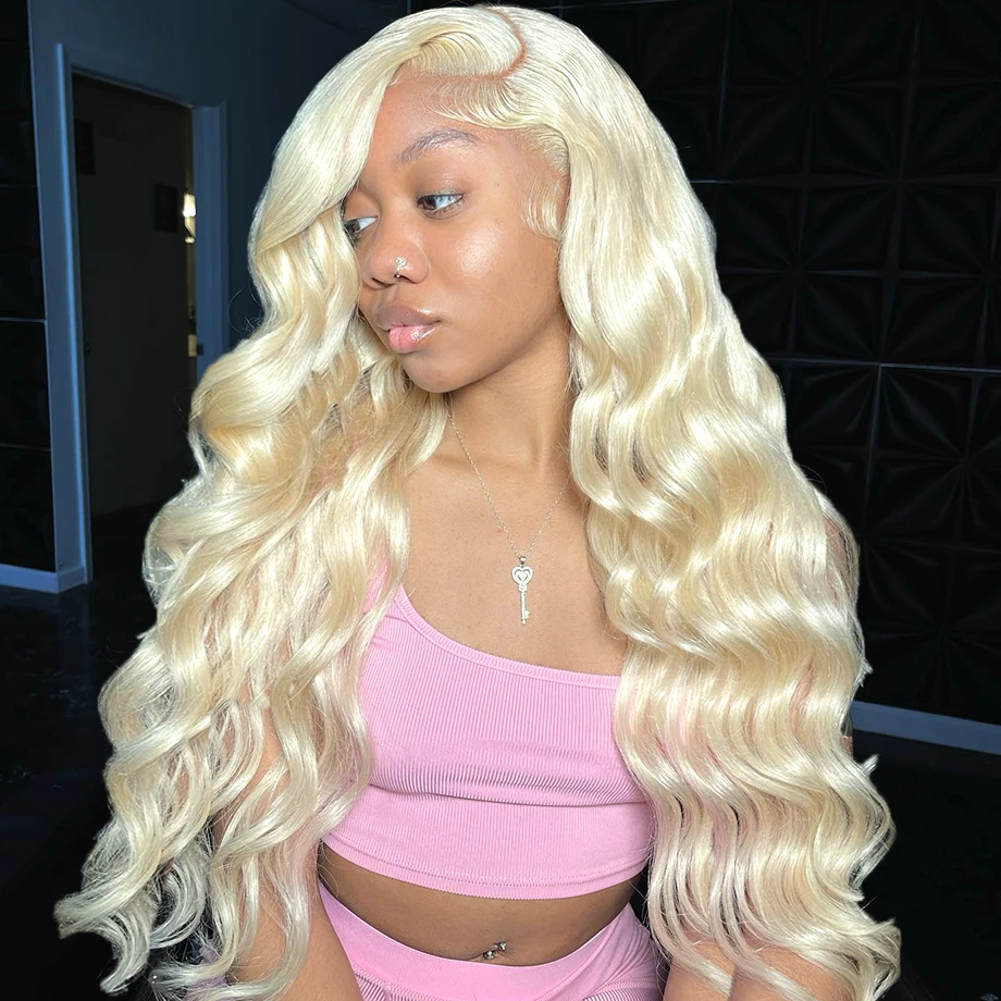 

30 inches Body Wave 613 Honey Blonde HD Transparent Lace Front Human Hair Wigs 13x4 13x6 Lace Frontal Wig For Women Glueless Wig