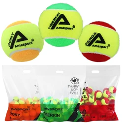 AMASPORT Tennis Balls 25%/50%/75% Low Compression Stage 1/2/3 for Beginners Youth Kids Training Practicing Tennis Ball