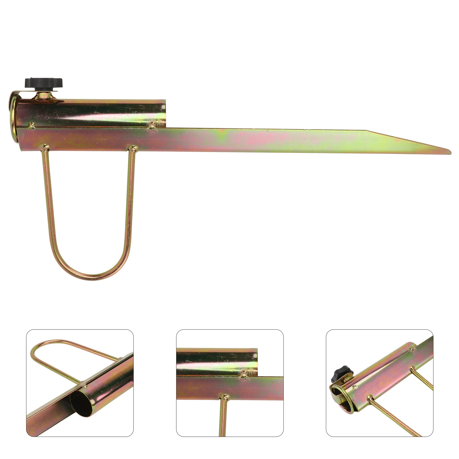 

1Pc Metal Beach Umbrella Holder Outdoor Umbrella Base Parasol Holder (Golden)