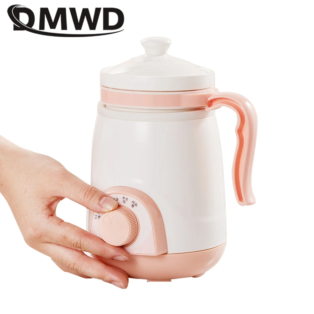 MINI Electric Slow Cooker Desktop ELectric Kettle Porridge Soup Stew Pot 0.4L Ceramic Tank Heating Cup Teapot 3 Gear Temperature
