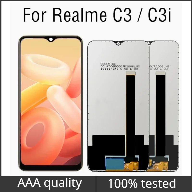 

ЖК-дисплей 6,2 дюйма для Realme C3 RMX2027 RMX2020, детали для замены ЖК-дисплея Realem C3i