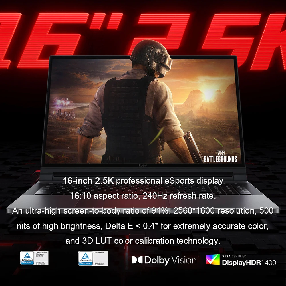 XIAOMI Redmi G Pro Gaming Laptop 2024 Intel Core i9-14900HX NVIDIA Geforce RTX 4060 16"Inch 2.5K 240Hz RAM 16GB SSD 1TB Gamer PC 5