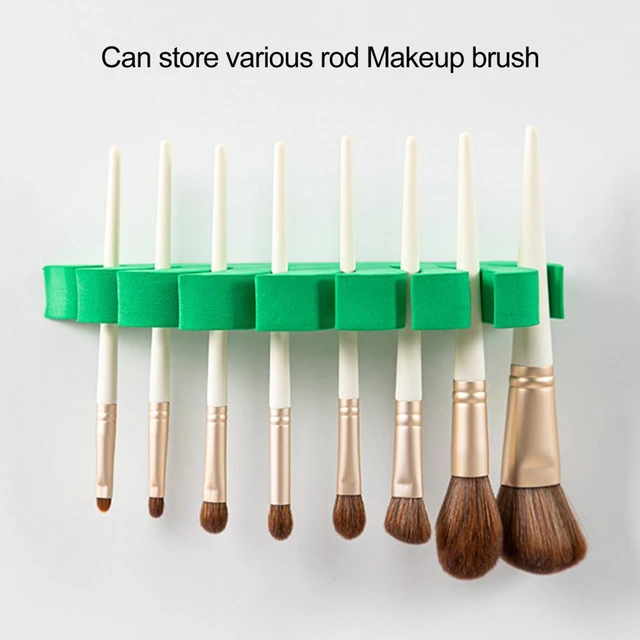 Space-saving Makeup Brush Organizer Wall-mounted Brush Drying Rack