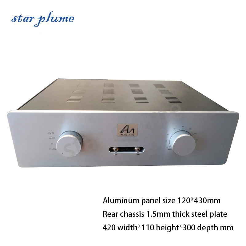 (420*110*300mm) AN Iron Aluminum Power Amplifier Case Audiophile Phono Vacuum Tube Case Preamplifier Chassis Shell DIY Box