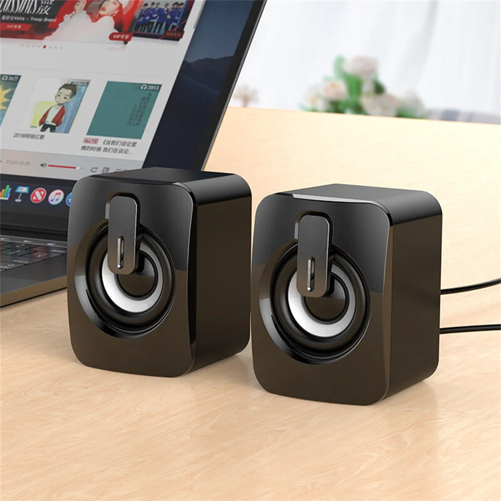 데스크탑 컴퓨터용 컴퓨터 스피커 사운드 박스, PC HIFI 스테레오 마이크, USB 유선 LED 조명, 1 5 개