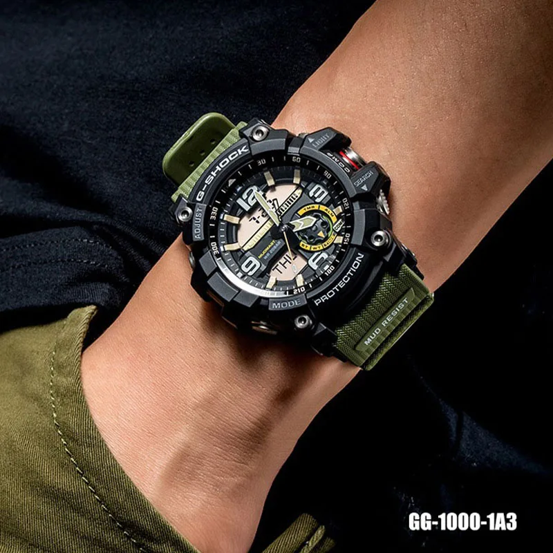 G-SHOCK GG1000 Watch Men's Quartz Watches Fashion Casual Multifunctional Outdoor Sports Shockproof LED Dial Dual Display Clocks