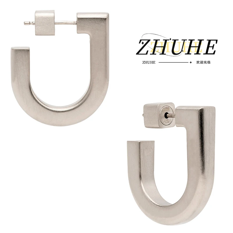 

2024 New Brushed Earrings Stainless Steel Cyberpunk Style Men's And Women's Jewelry Party Gifts