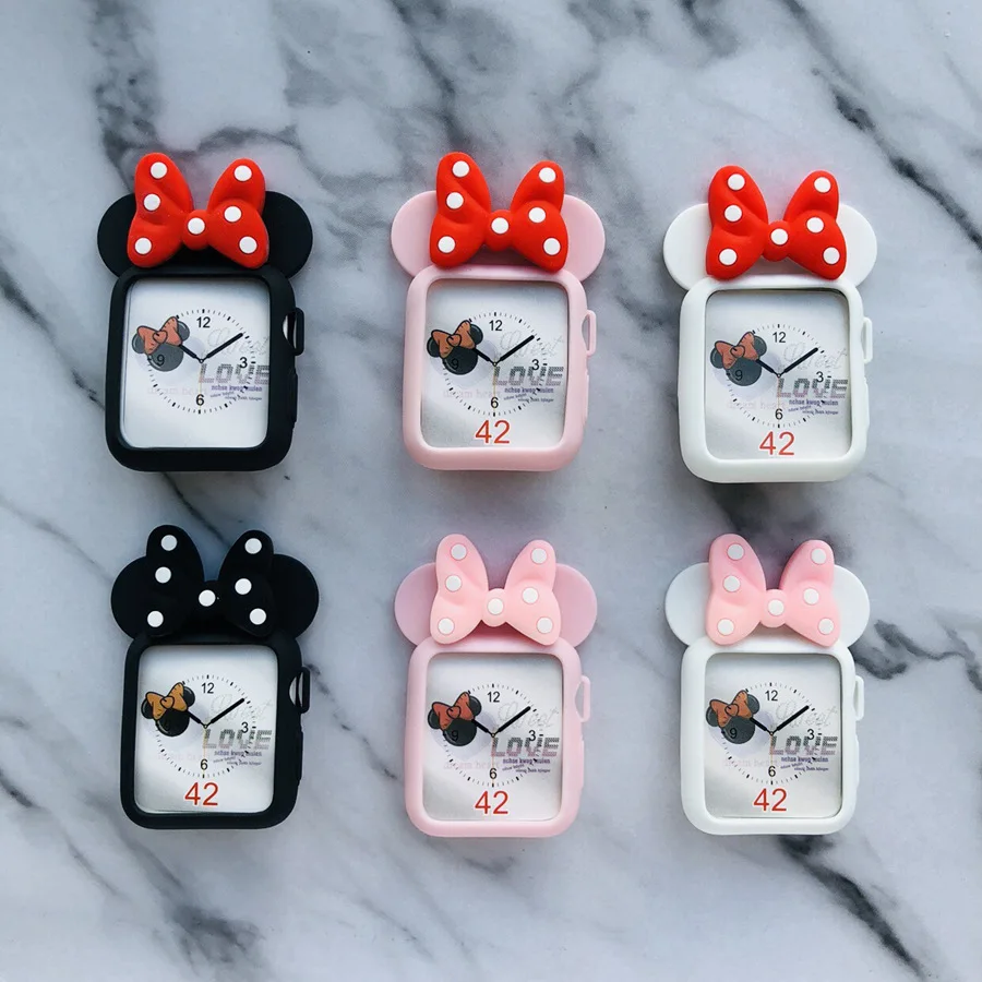 Stylish Cartoon Soft Silicone Protective Shell for Apple Watch - Bumper Cover