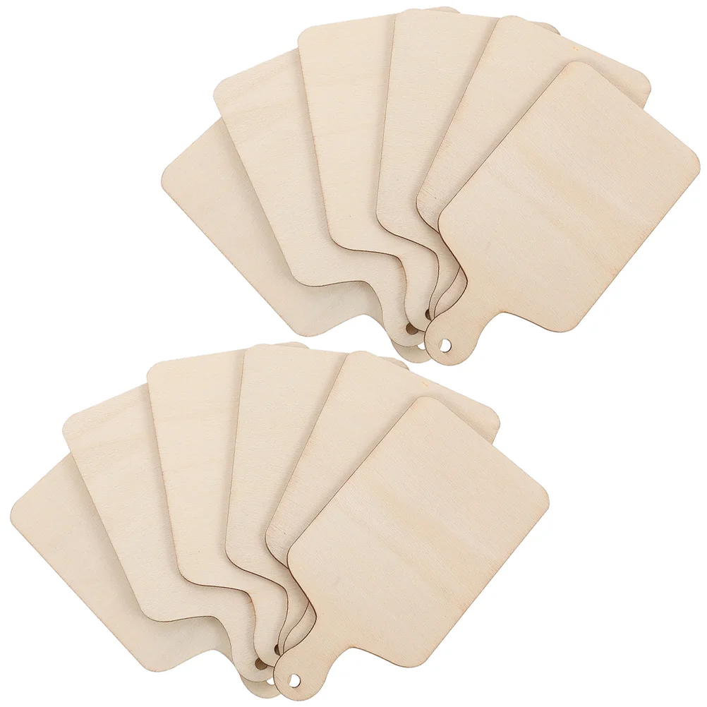 

12 Pcs Manual DIY Wooden Cutting Board Child Toys Christmas Decorations Poplar Plywood Boards for Kitchen