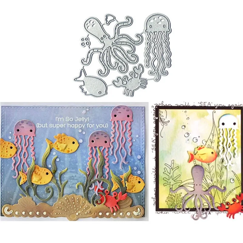 

Sea World Octopus Metal Cut Dies Stencils for Scrapbooking Stamp/Photo Album Decorative Embossing DIY Paper Cards