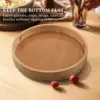 Round Serving Bamboo Wooden Tray for Dinner Trays Tea Bar Breakfast Food Container Handle Storage Tray  1 5