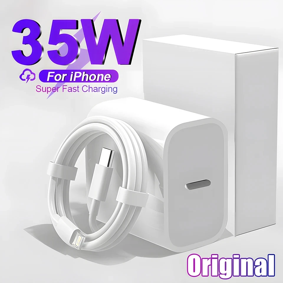 For 35W For iPhone Charger USB Type C Fast Charger For iPhone 14 13 12 11 Pro Max XR XS Plus PD Charging Cable Accessories Best Sellers In Phones Accessories