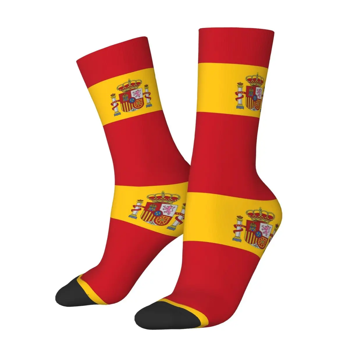

Spanish Flag Gifts Socks Harajuku Super Soft Stockings All Season Long Socks Accessories for Man's Woman's Christmas Gifts