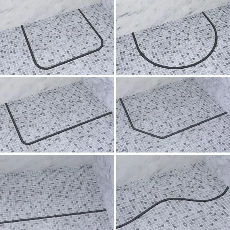Self-adhesive Bathroom Water Retaining Strip Countertop Water Stopper Bendable Dry Wet Separation Blocker Shower Barrier Dam