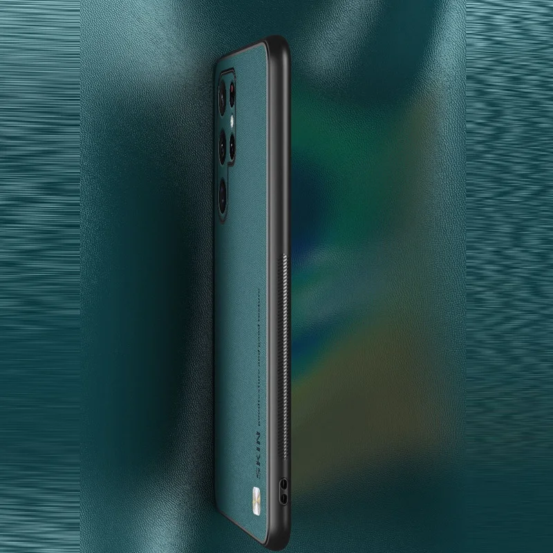 Coque de luxe en cuir et Silicone souple, étui antichoc pour Samsung Galaxy S22 Ultra S21 S20 FE S10 Plus A52 A53 5G_voghion.com