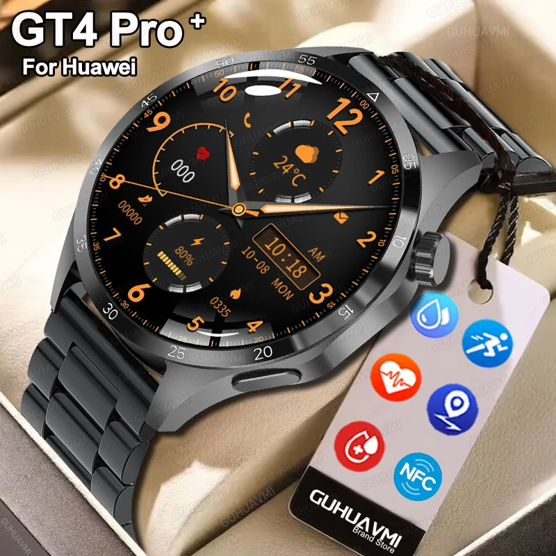 Gt4 Pro Smart Watch Mens Bluetooth Call Amoled Screen Gps Sport Watch Blood Pressure Nfc Smartwatch Per Android Ios Man Gt4 Plus