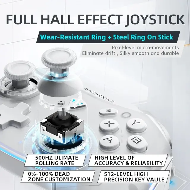 Gamepad Wireless Gaming Controller Machenike G5 Pro Elite Hall Trigger Joystick Mecha-Tactile Buttons For Switch PC Android IOS 3