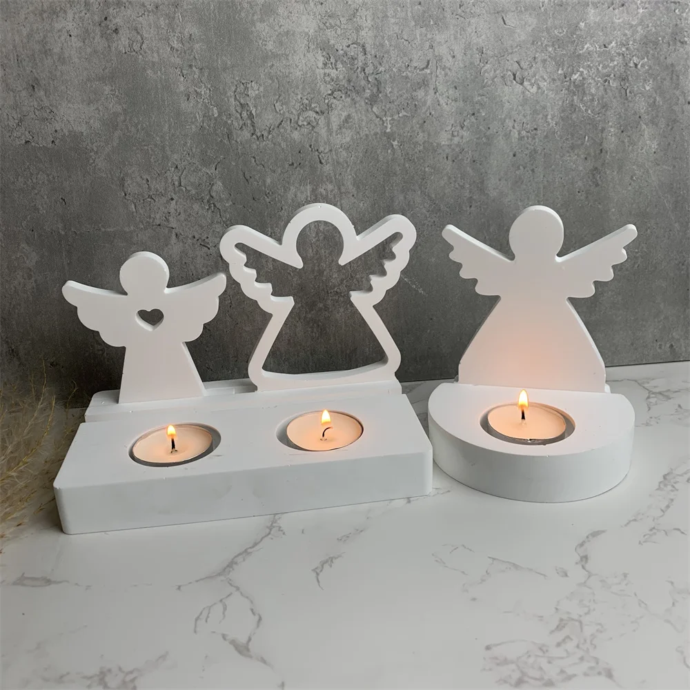 New Heart Angel Resin Glue Mold Silicone Mold DIY Crystal Glue Molds Easter Resin Ornament Mold Decoration Candle Holder Mould