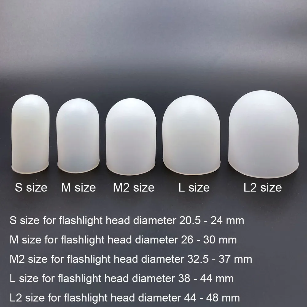 Flashlight Diffuser Lampshade Silicone Elastic for SP31 SP35 IF22A C8G IF25A SP36 S2 C8 EA01 TS21 Q8 Plus 20-50 63 65 MM Torch