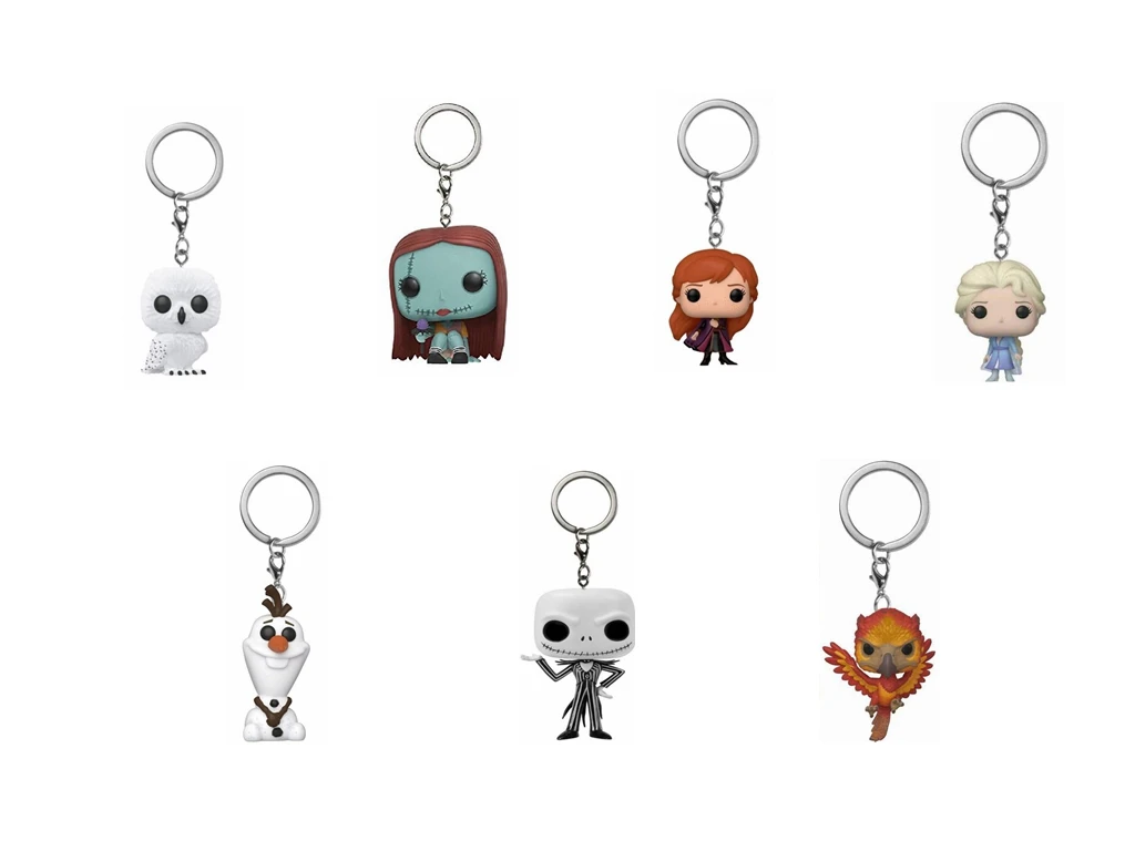 Funko Keychain with box 샐리 잭 Skellington 악몽 전에 크리스마스 액션 피규어 호박 킹 완구 PVC