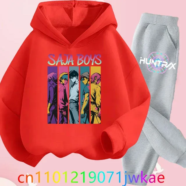 Générique Jogging Survêtement Ensemble 2 Pièces Pour Fille Imprimés Pull à Manches Longues Confortable Et Chaud Hauts Décontractés Hoodie Pour Le