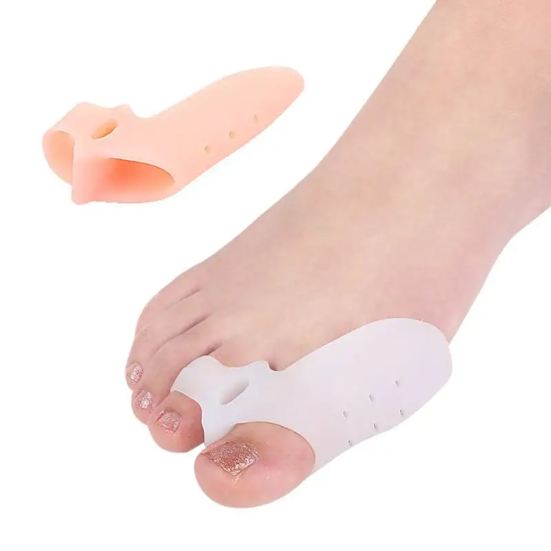 2Pcs Toe Separators Silicone Toe Separator Bunion Corrector Hallux Valgus Bursitis Thumb Foot Care Protector Fingers Spreader