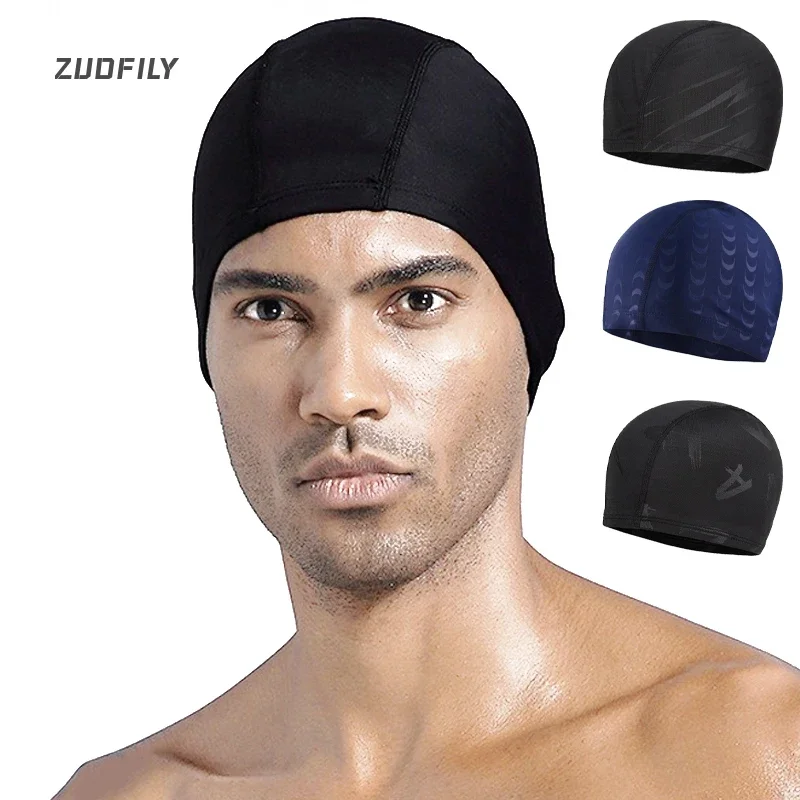 Big Size Swim Cap Men Women Waterproof Elastic Swim Caps Soft Comfortable Nylon Swimming Training Fast Drying Hat for Beach Pool