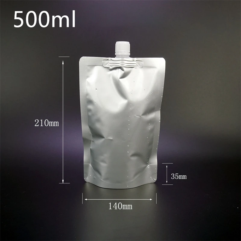 StoBag 50/20pcs Drink Liquid Package Nozzle Bags Aluminum Foil for Beer Juice Beverage Storage Sealed Stand Up Reusable Pouches