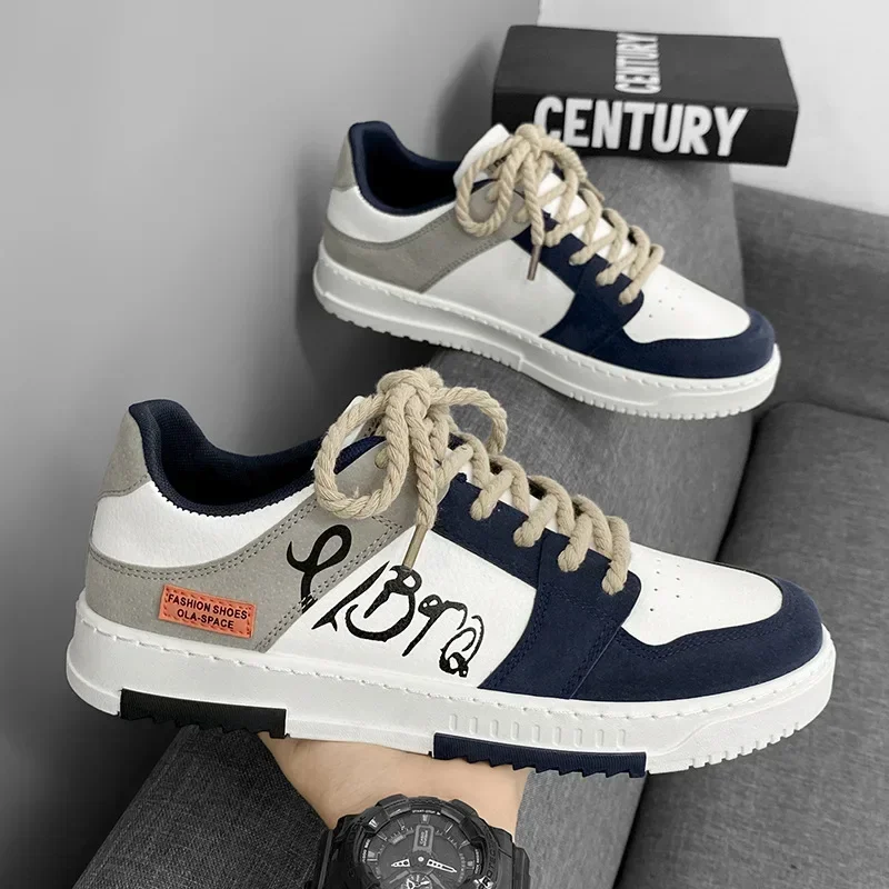 

2023 NEW Men Casual Shoes Platform Casual Sneaker Lace Up Trainers Student Sneaker Men's Vulcanized Shoes Повседневные кроссовки