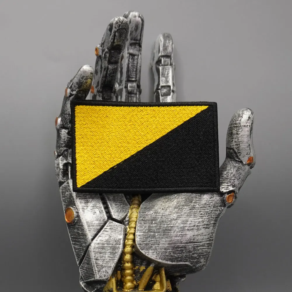 Anarcho-Kapitalismus-Flagge, taktische Stickerei-Patches, exquisit und hochwertig, für Kleidung, Rückseite mit Haken oder zum Aufbügeln
