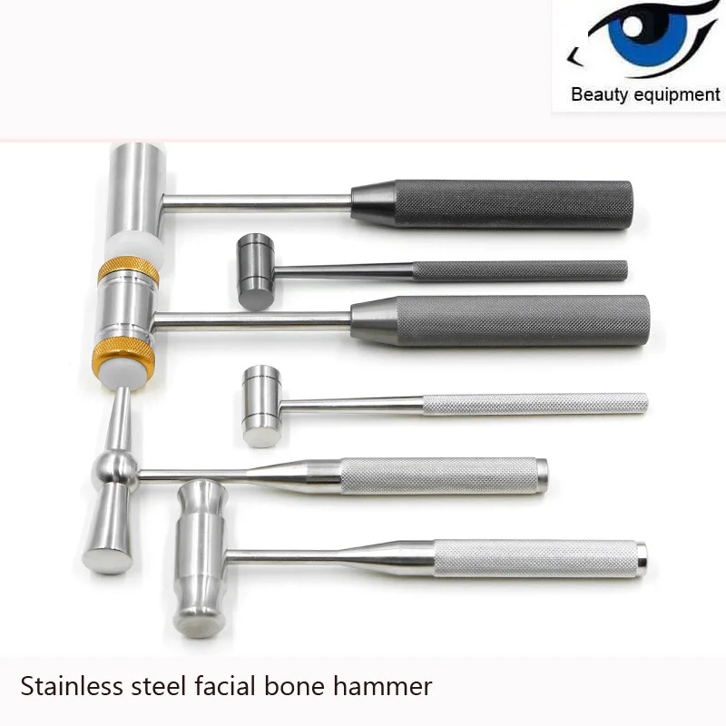 

High-quality stainless steel facial bone hammer High-quality double skull hammer claw hammer Beauty plastic stainless steel equi