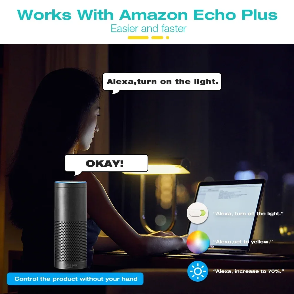 GLEDOPTO Smart 5W RGBCCT LED GU10 Pro ZigBee 3.0 Intelligent Spotlight Work with Echo Alexa SmartThings Tuya App Voice Control 2